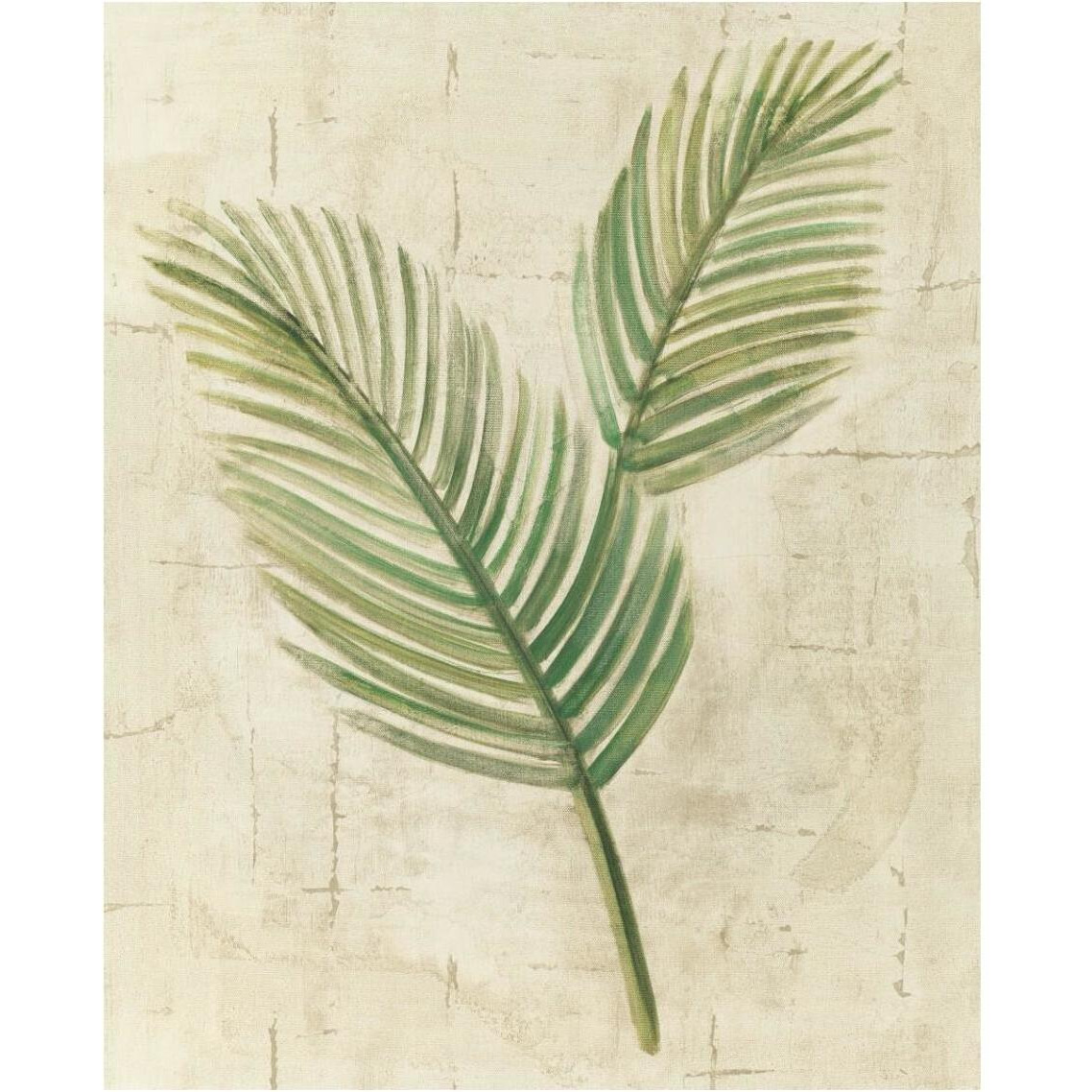 Sago Palm Leaves Neutral Crop -Paper Art-30&quotx37"