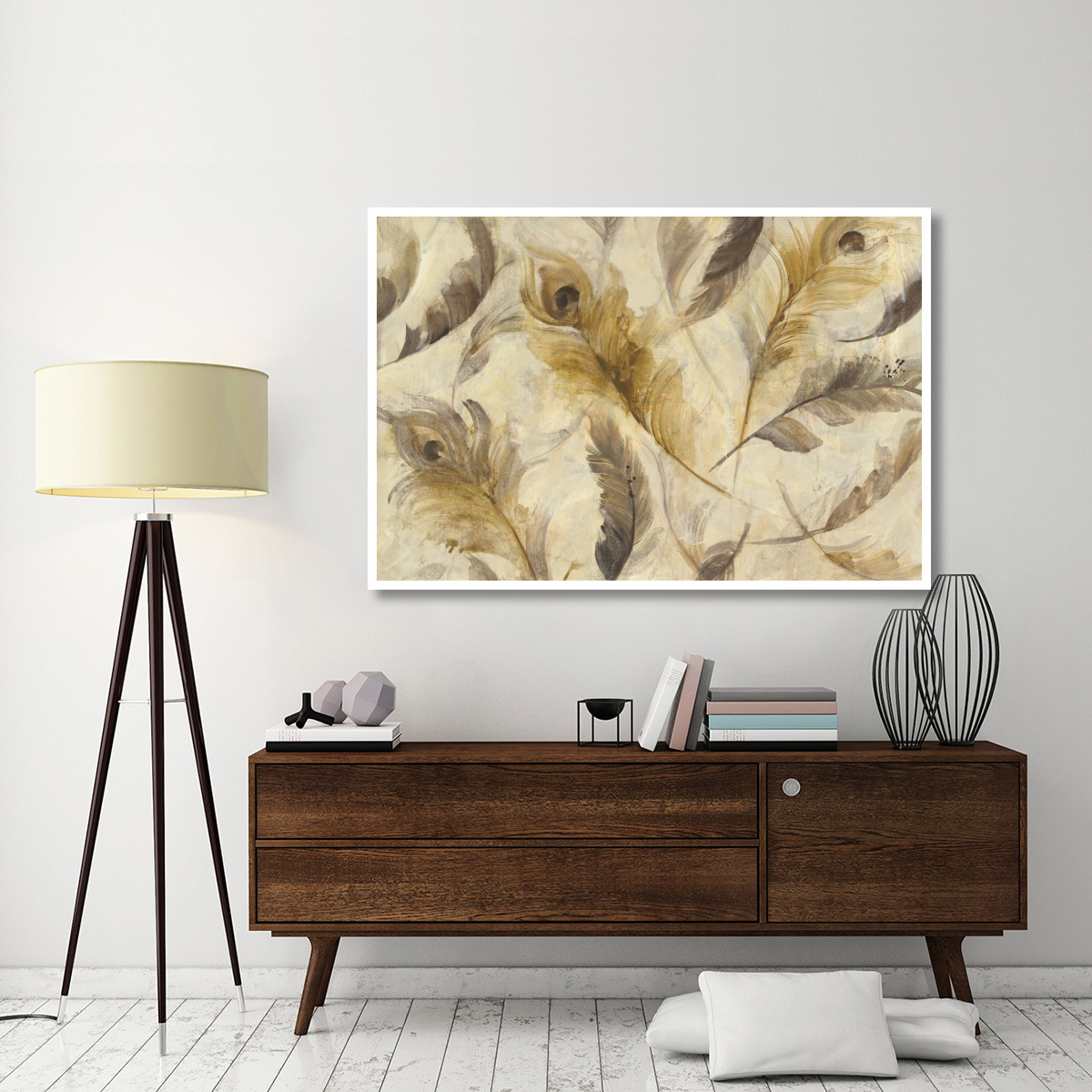 Feather Toss Crop -Paper Art-62&quotx42"