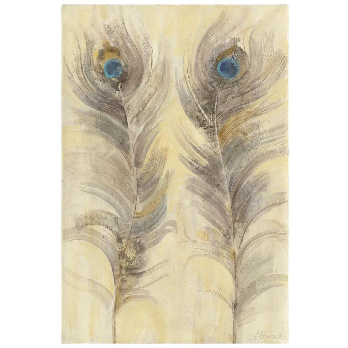 Blue Eyed Feathers -Paper Art-14&quotx20"