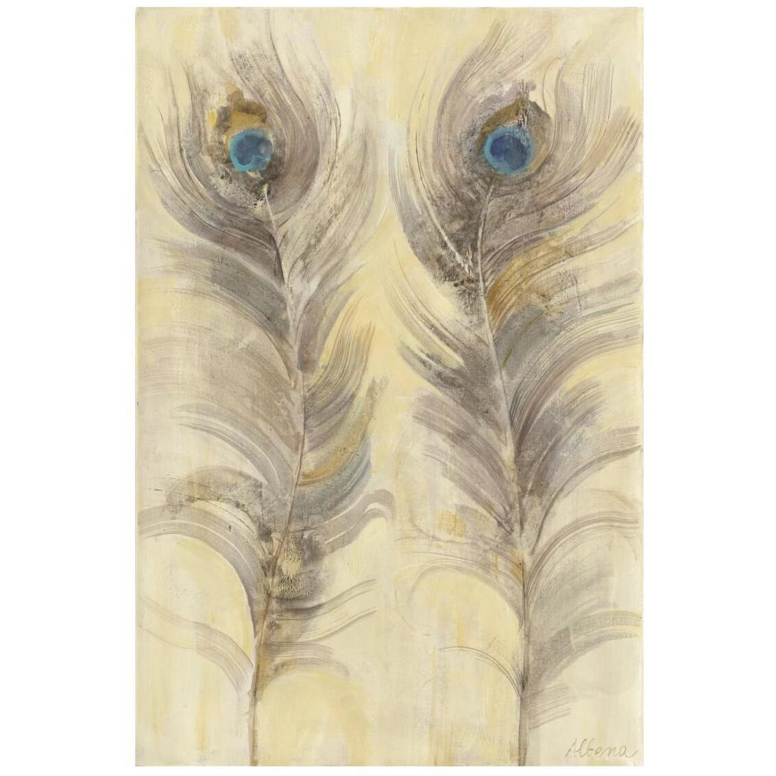 Blue Eyed Feathers -Paper Art-18&quotx26"