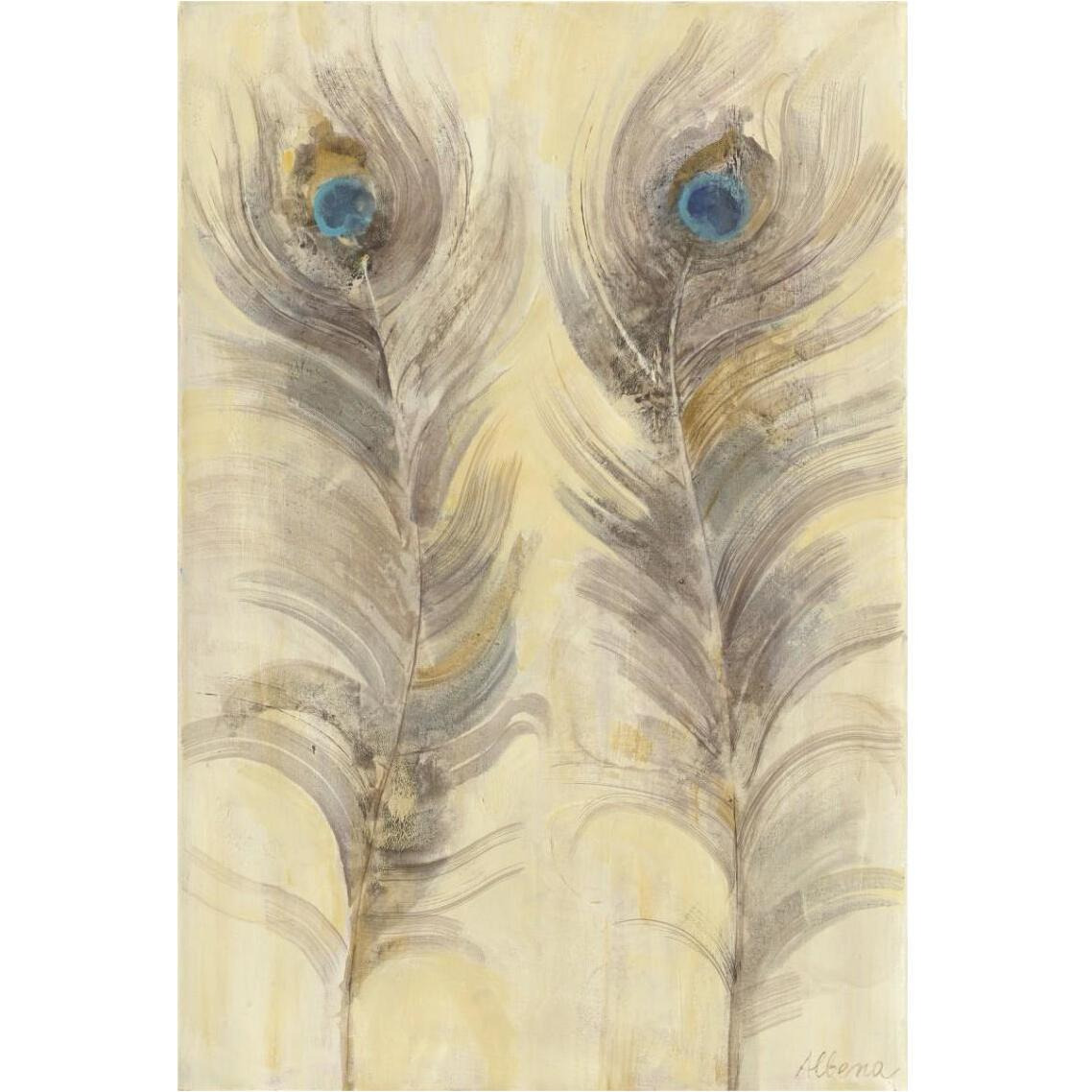 Blue Eyed Feathers -Paper Art-26&quotx38"