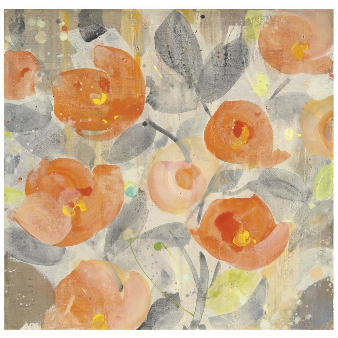 Poppy Garden I -Paper Art-26&quotx26"