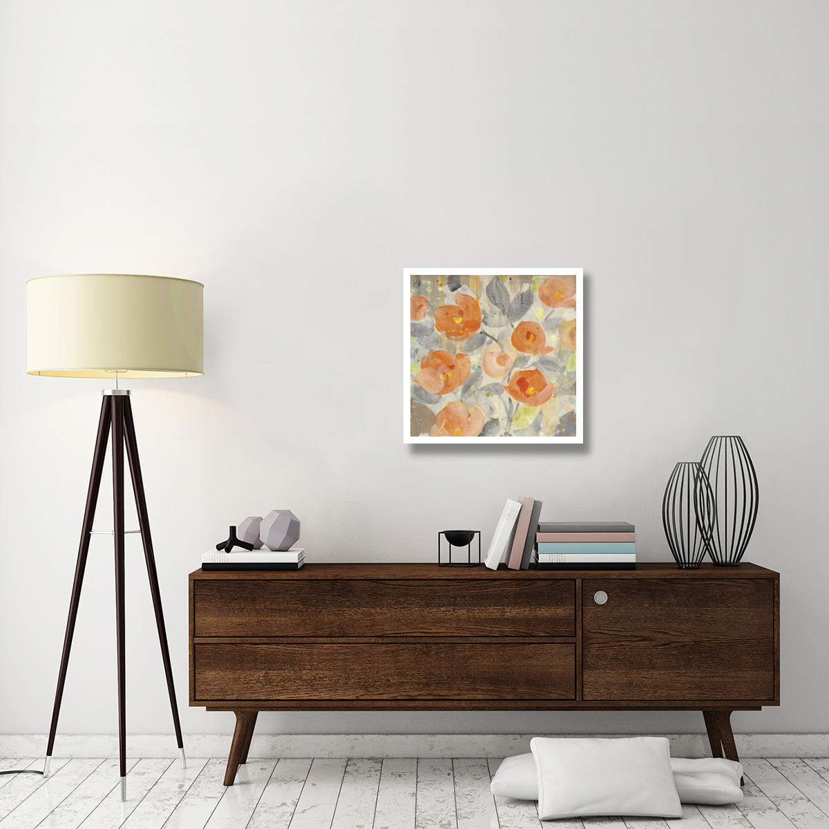Poppy Garden I -Paper Art-26&quotx26"