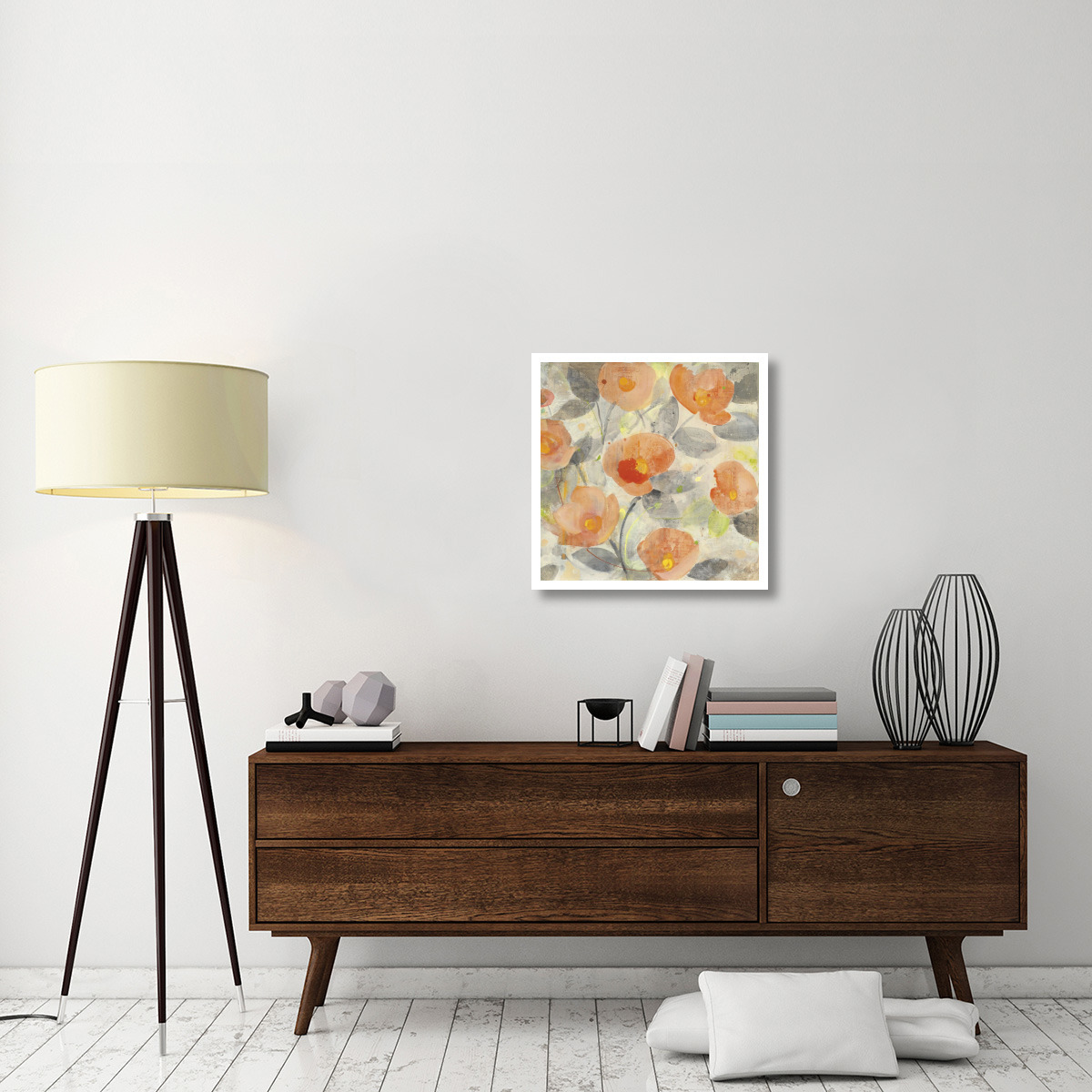 Poppy Garden II -Paper Art-26&quotx26"