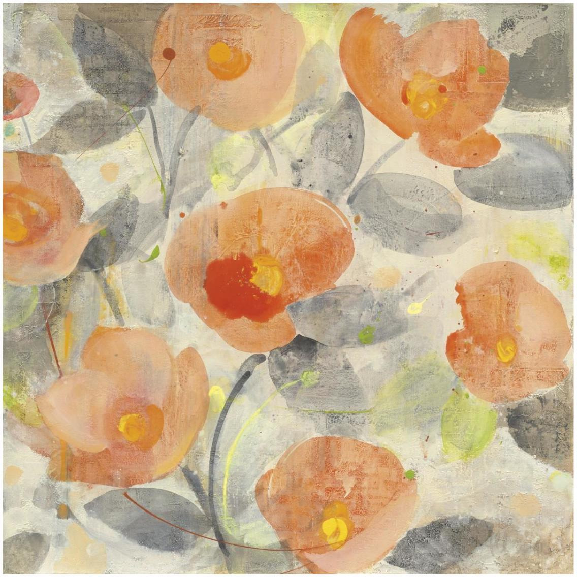 Poppy Garden II -Paper Art-32&quotx32"