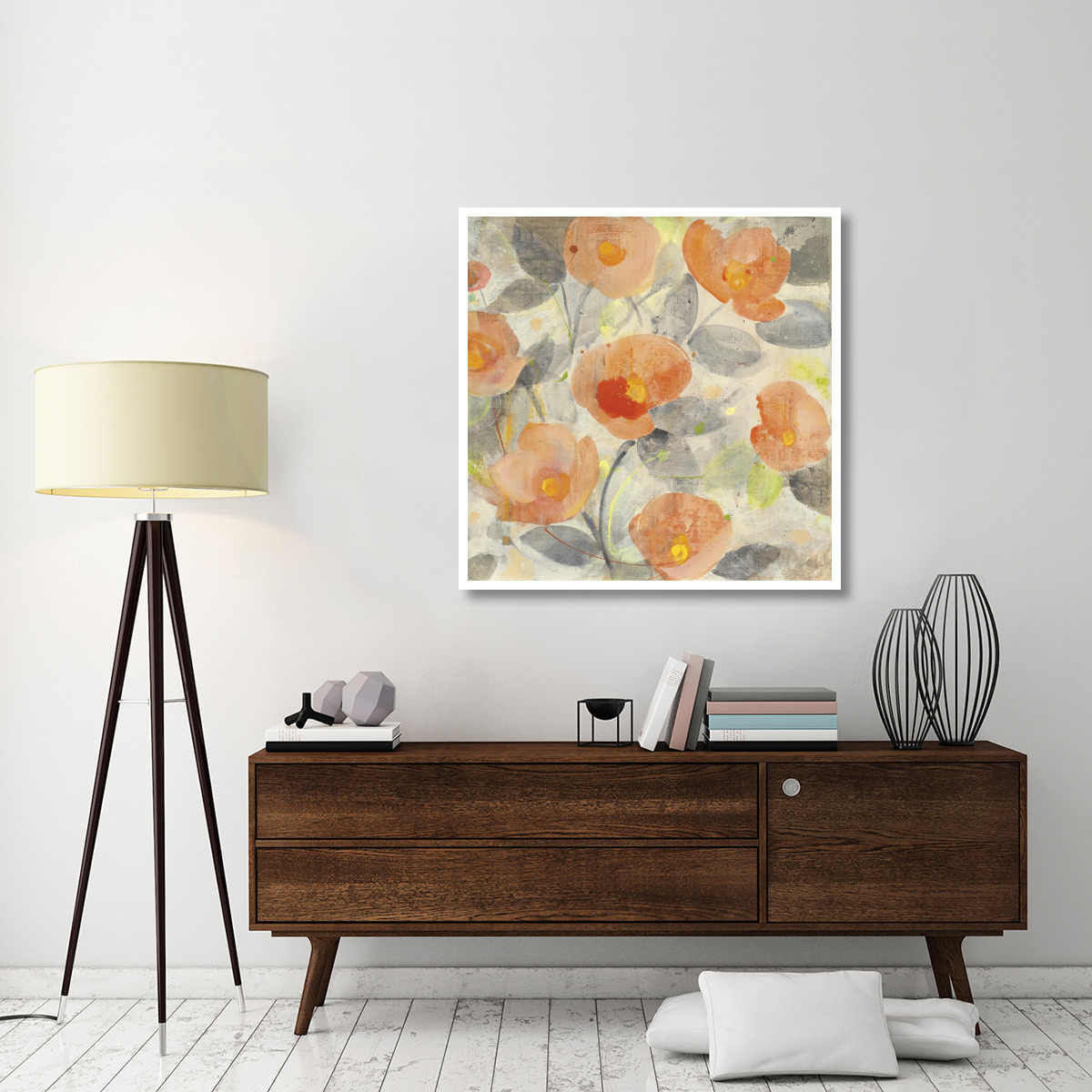 Poppy Garden II -Paper Art-42&quotx42"
