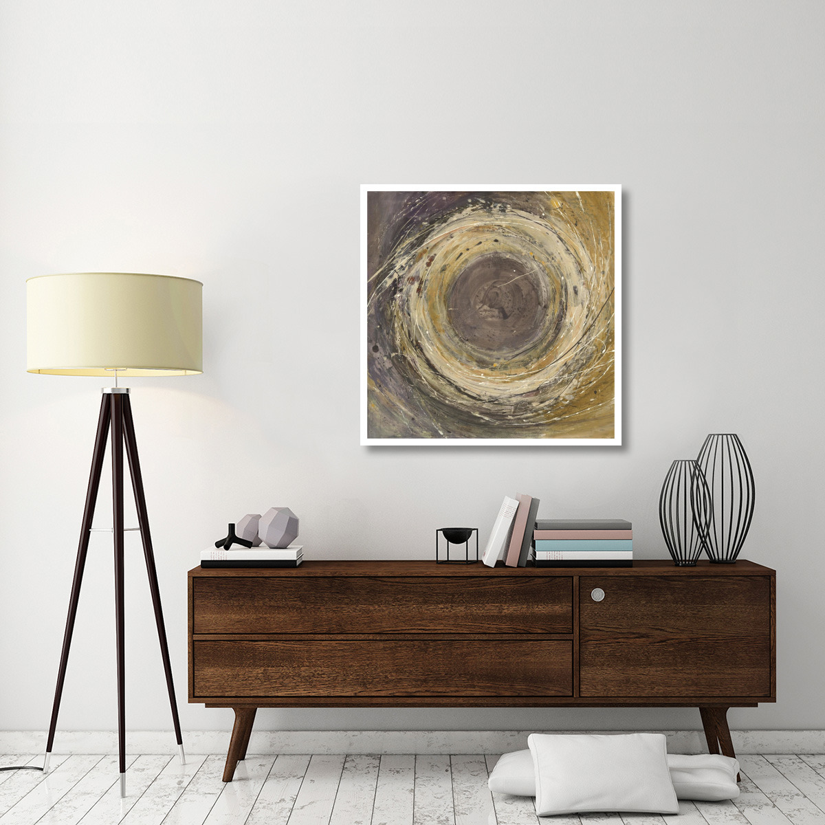 Wooden Rings -Paper Art-38&quotx38"