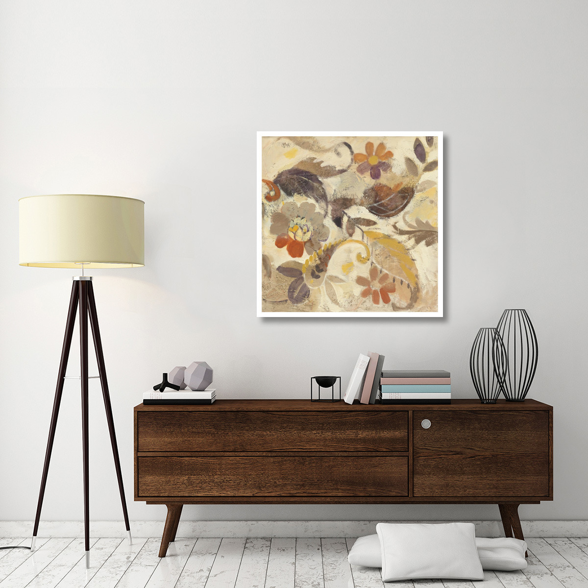 Fall Paisley I -Paper Art-38&quotx38"