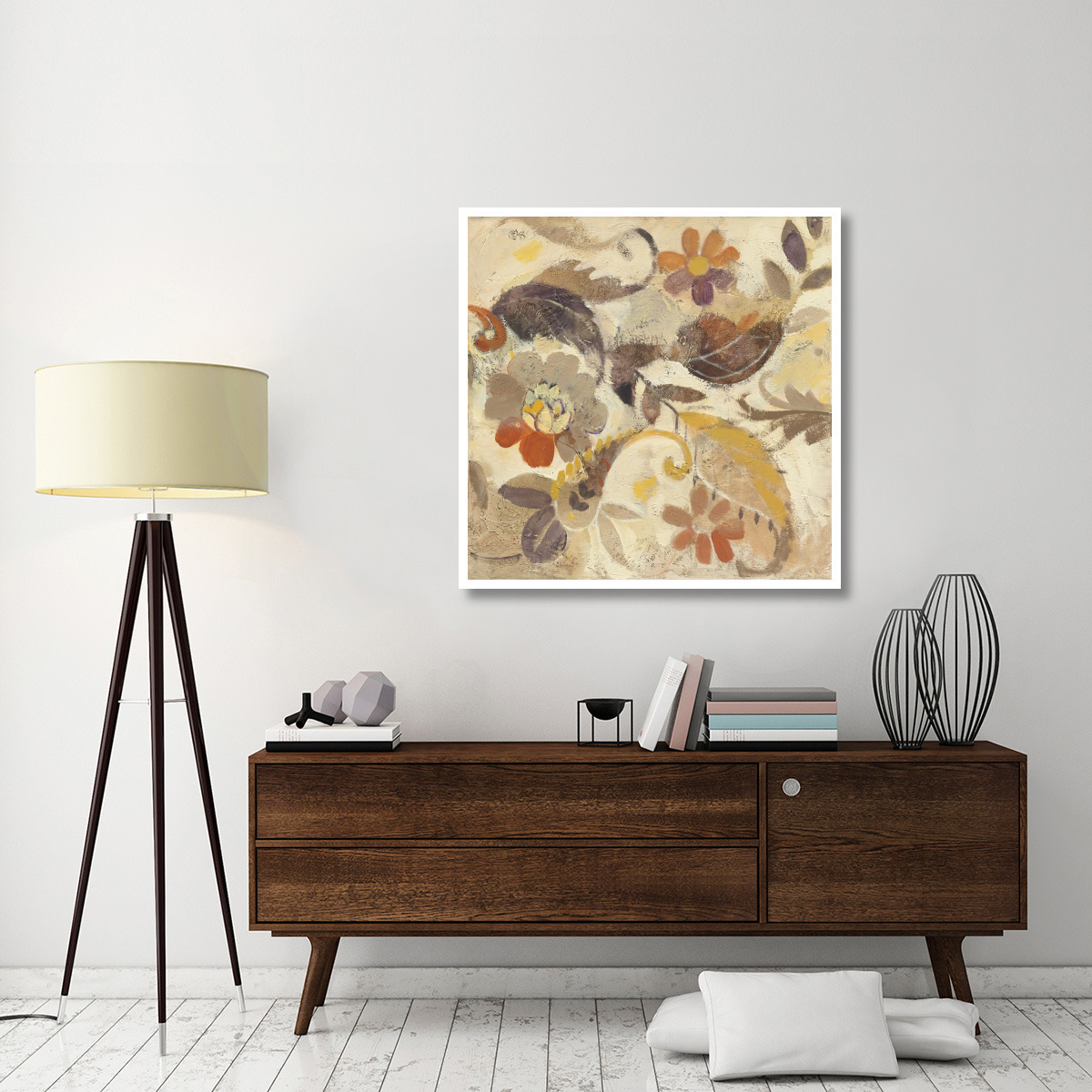 Fall Paisley I -Paper Art-42&quotx42"