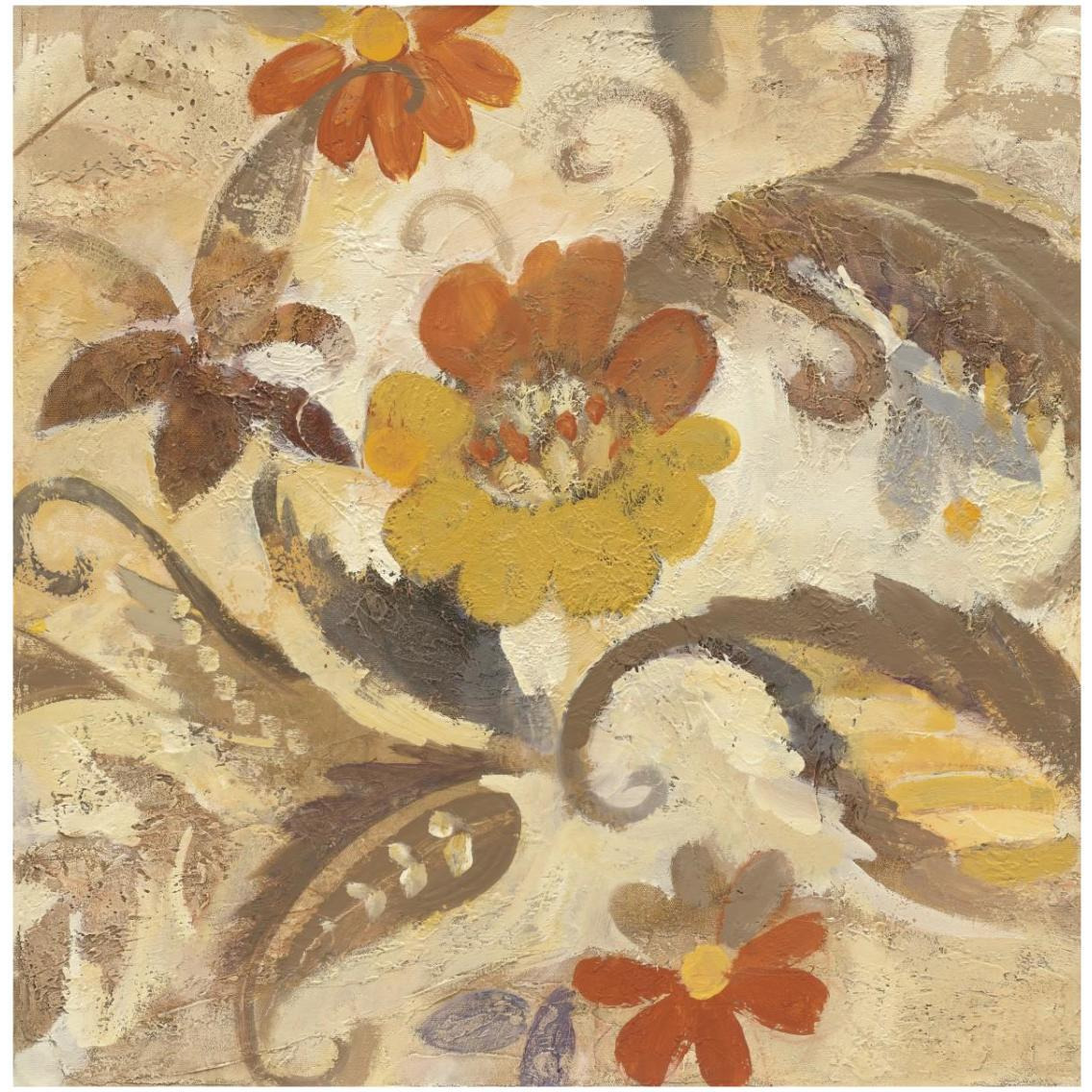 Fall Paisley II -Paper Art-32&quotx32"