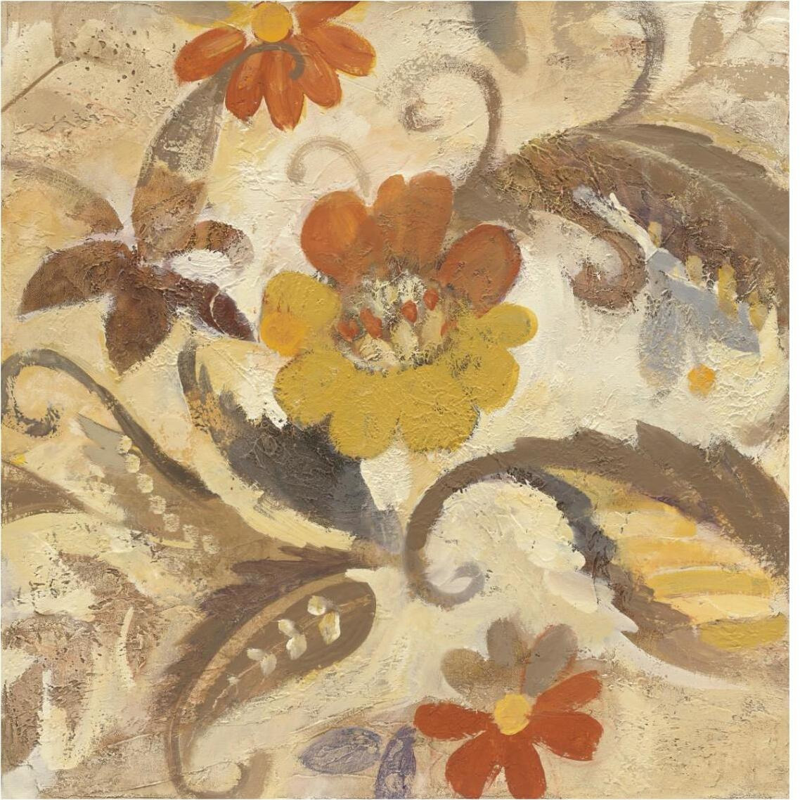 Fall Paisley II -Paper Art-38&quotx38"