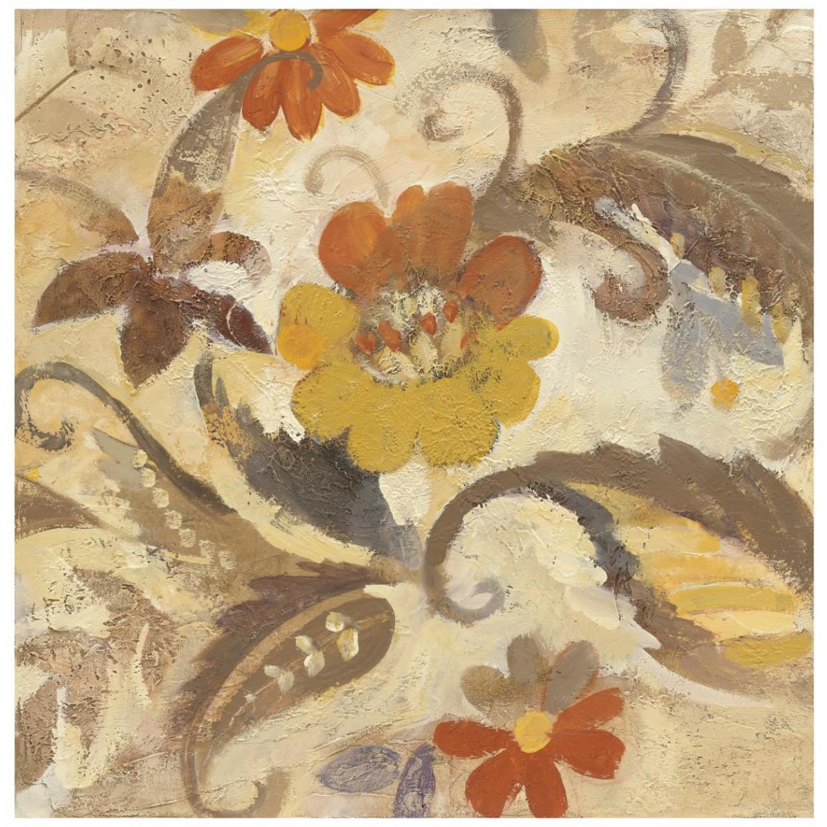 Fall Paisley II -Paper Art-42&quotx42"