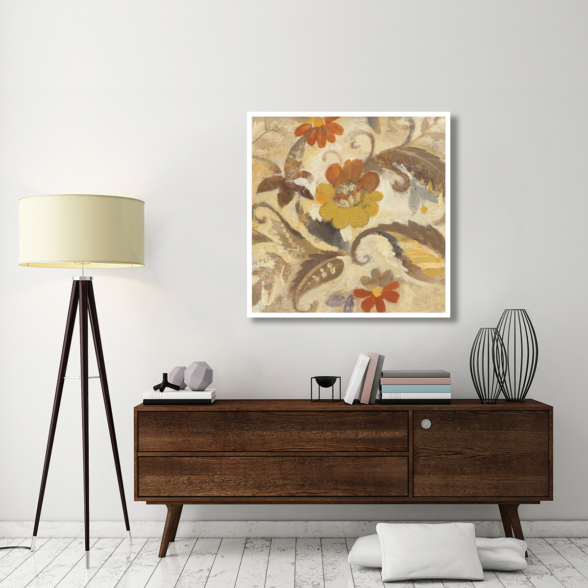Fall Paisley II -Paper Art-42&quotx42"