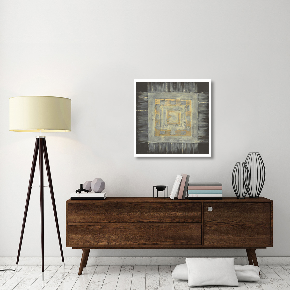 Gold Tapestry I -Paper Art-32&quotx32"