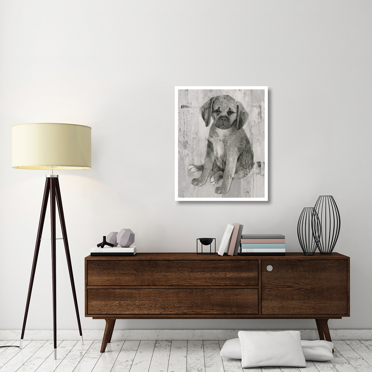 Paco in Grey Tones -Paper Art-30&quotx37"