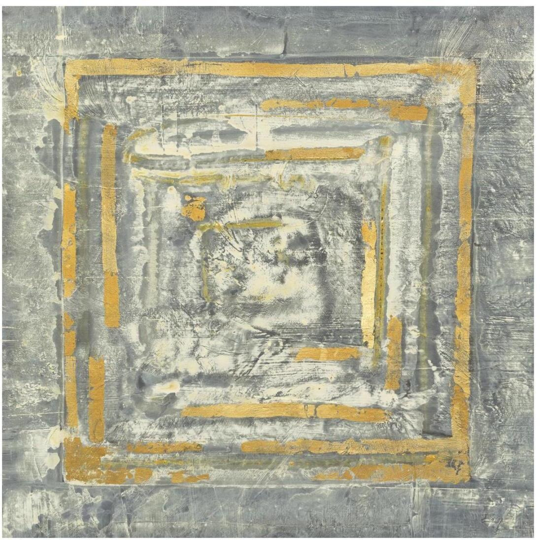 Gold Tapestry I Gold and White -Paper Art-20&quotx20"