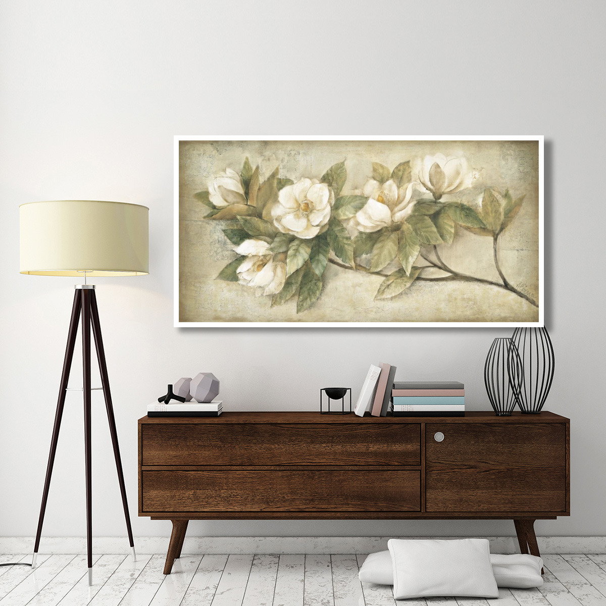 Sugar Magnolia Vintage -Paper Art-74&quotx38"