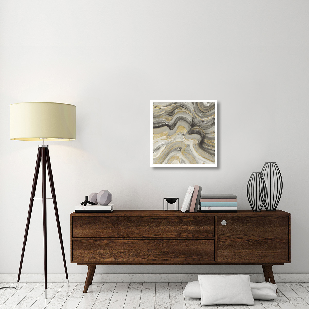Floating Lava Neutral -Paper Art-26&quotx26"