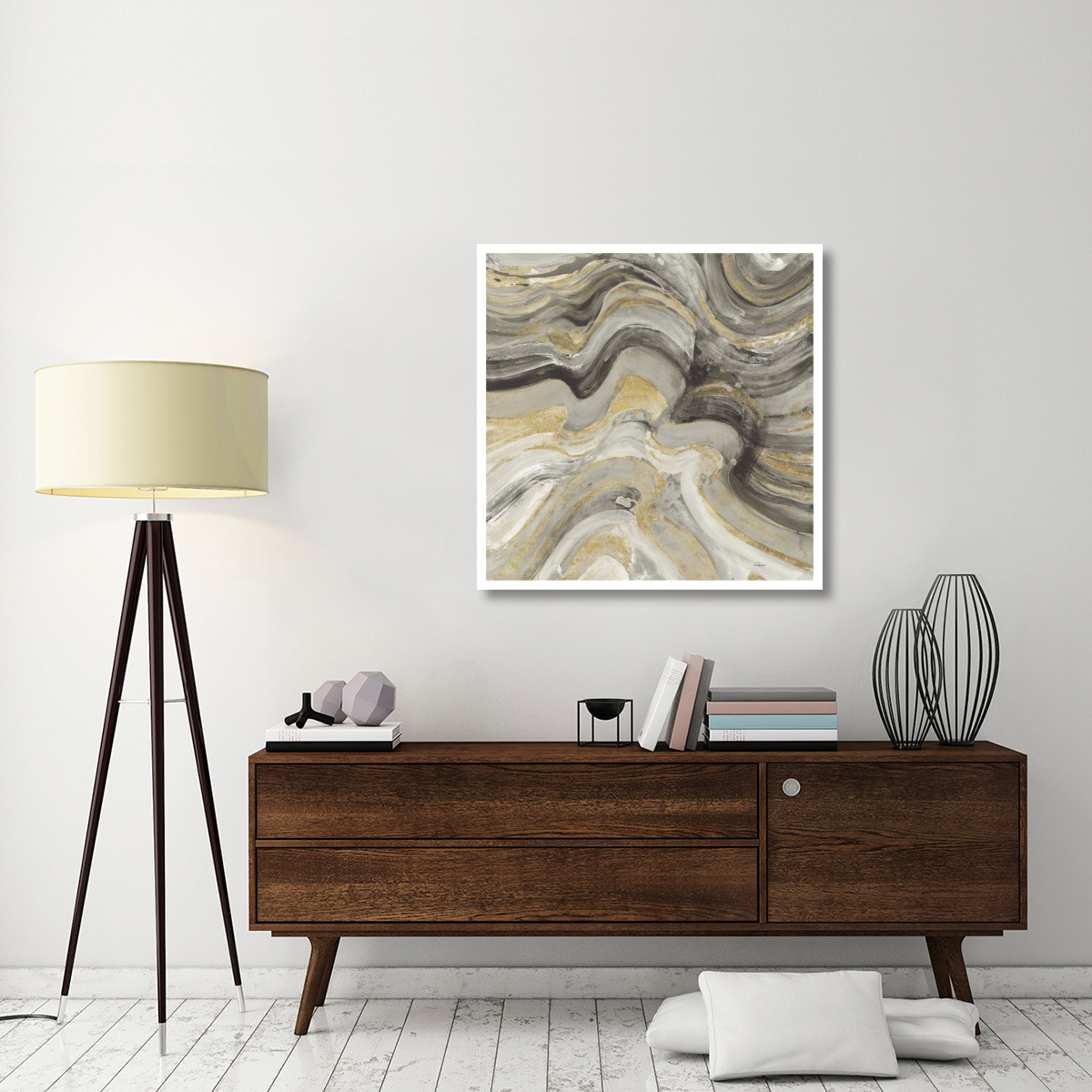 Floating Lava Neutral -Paper Art-38&quotx38"