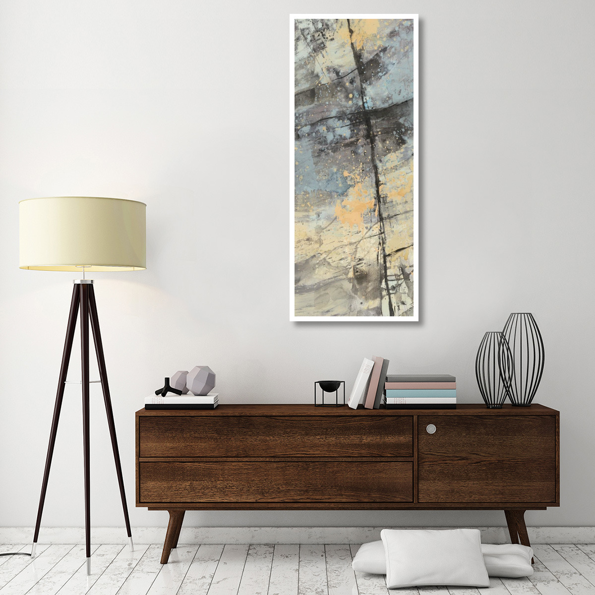 The Rocks Panel I -Paper Art-26&quotx62"
