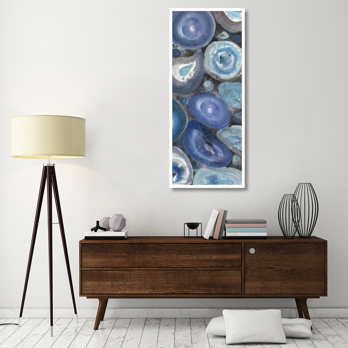 Stone Circles Panel I -Paper Art-26&quotx62"