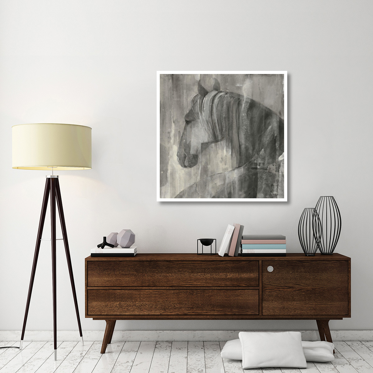 Glance Greige Crop -Paper Art-42&quotx42"