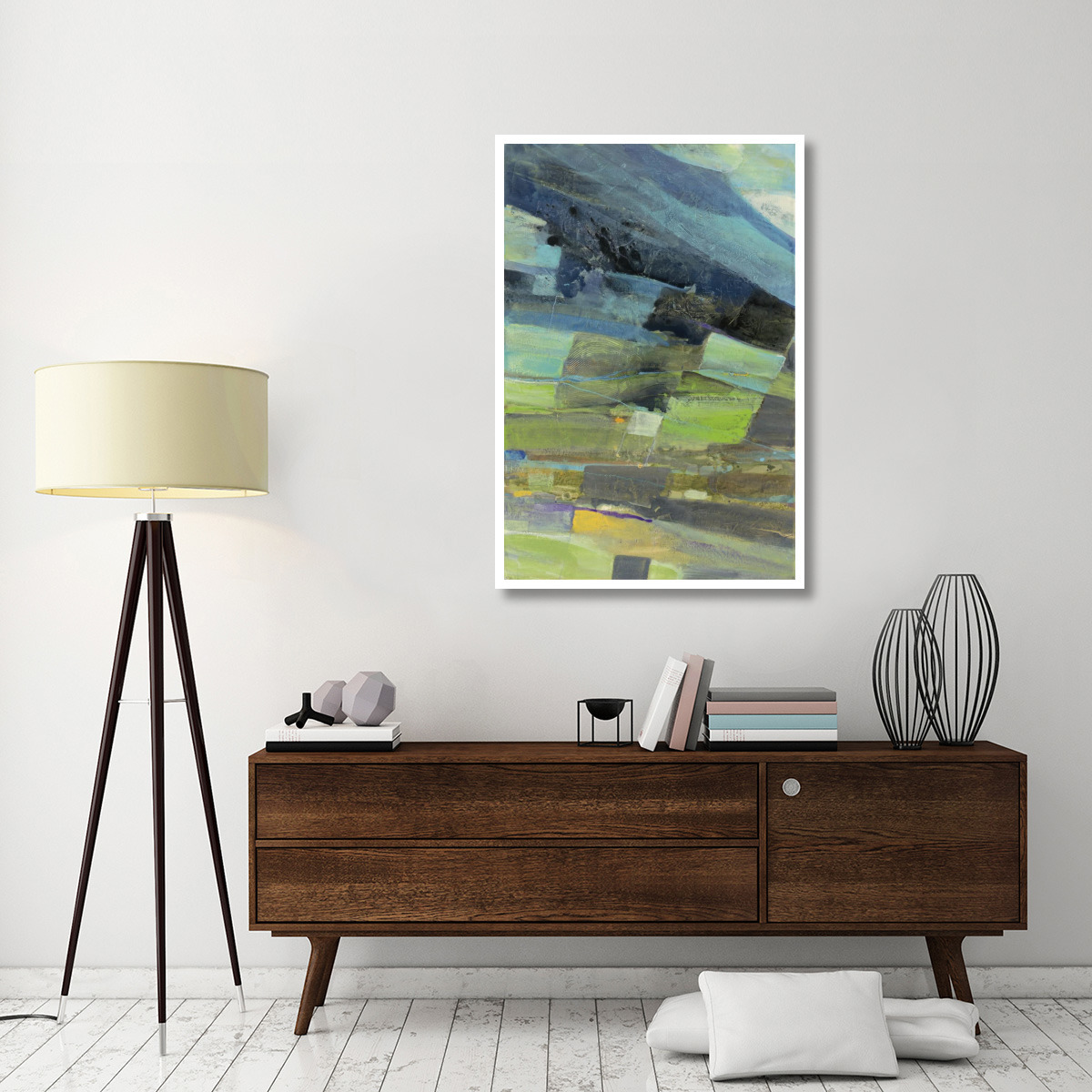 View of the Coast I -Paper Art-34&quotx50"