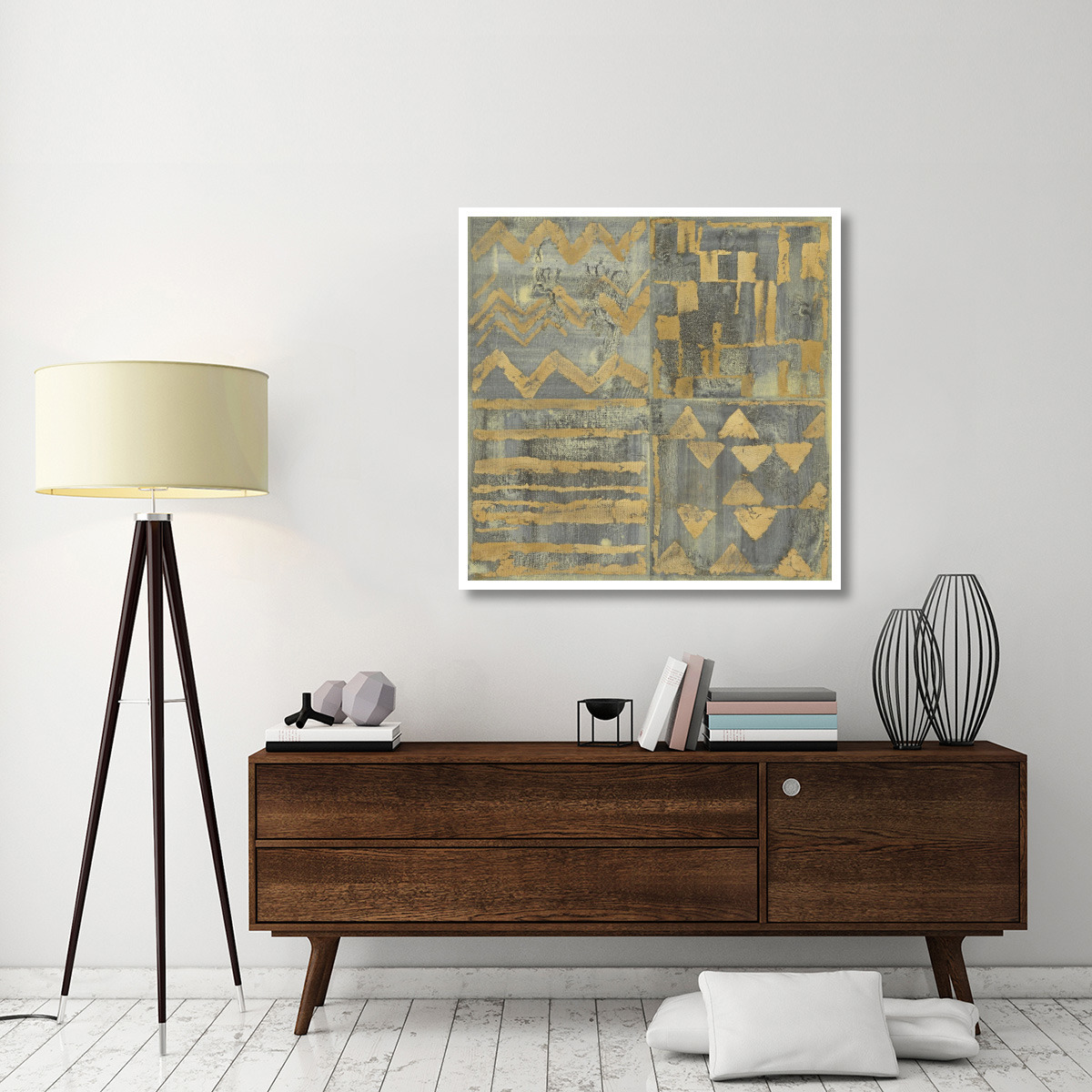 Gold Tapestry VII -Paper Art-42&quotx42"