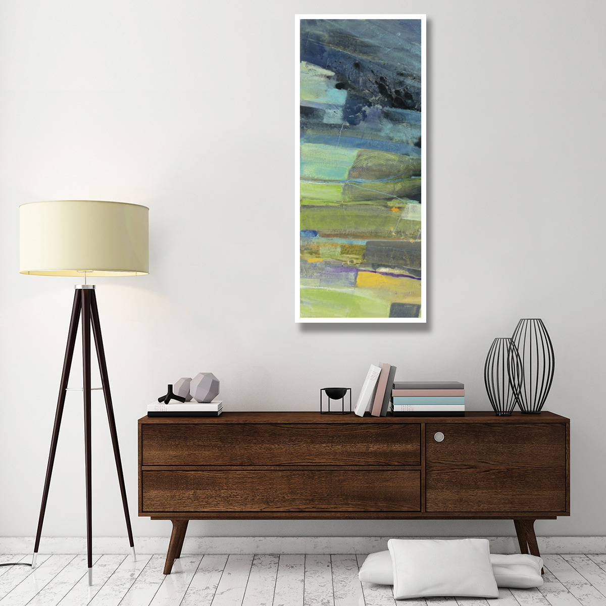 View of the Coast Panel I -Paper Art-26&quotx62"