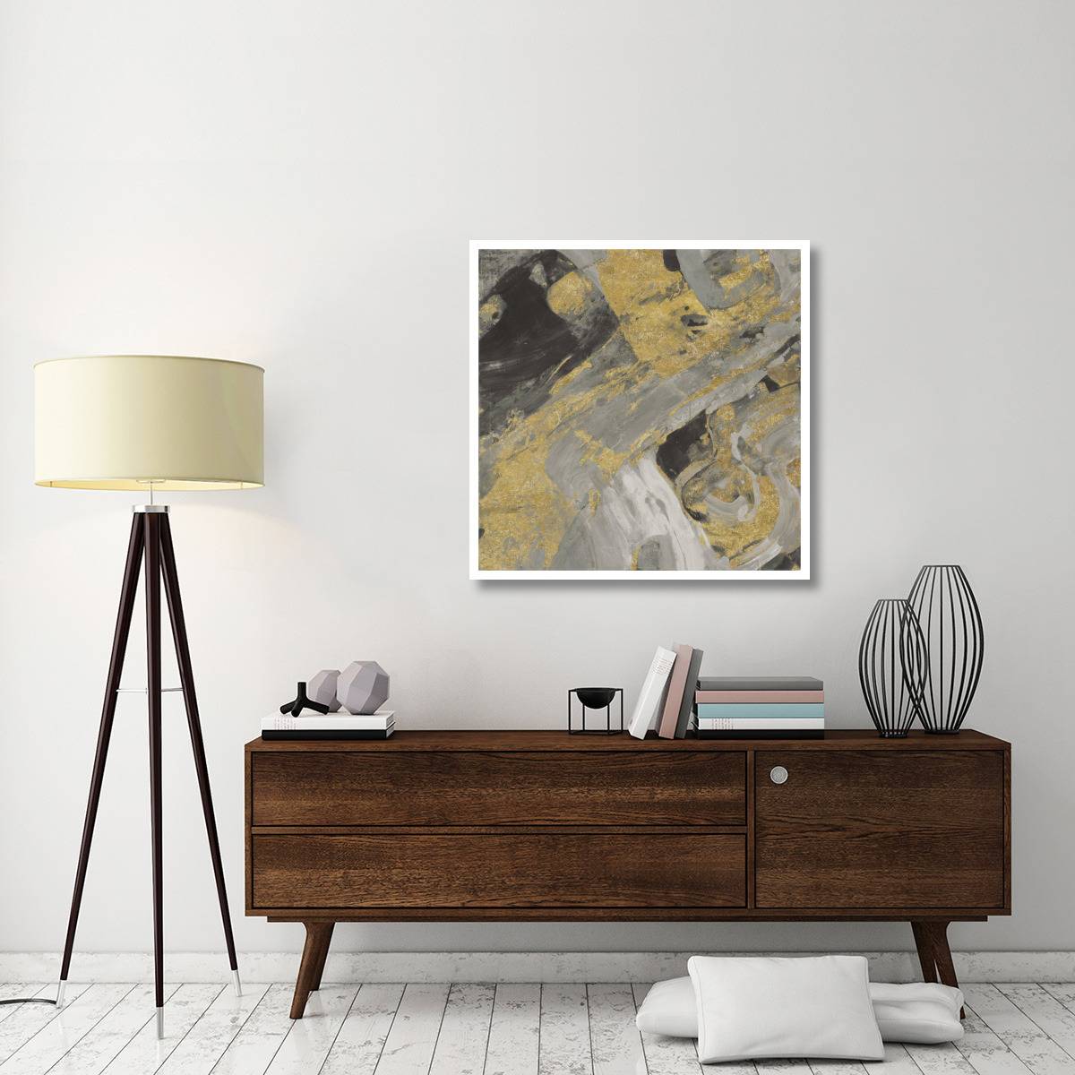 Moab Gold and Black -Paper Art-38&quotx38"