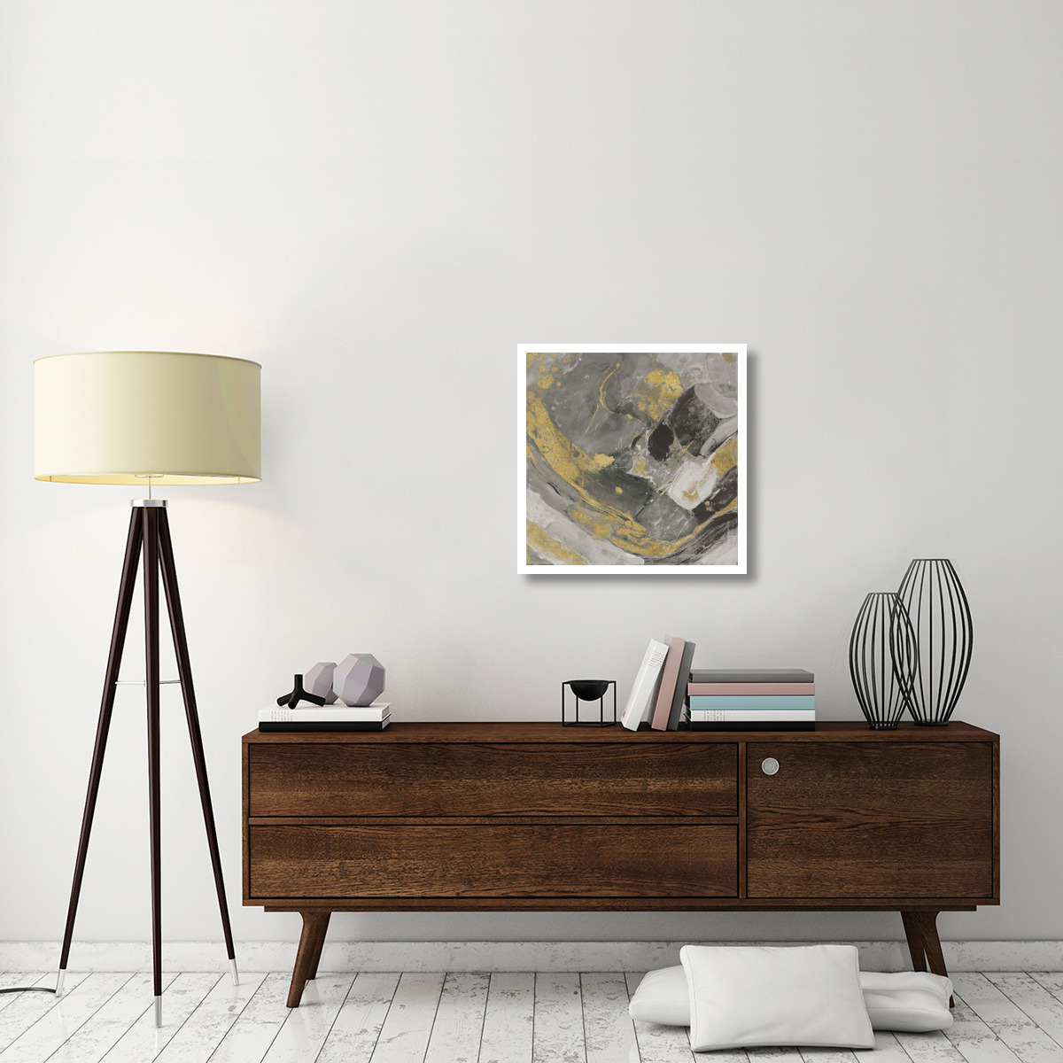 Arroyo Gold and Black -Paper Art-26&quotx26"
