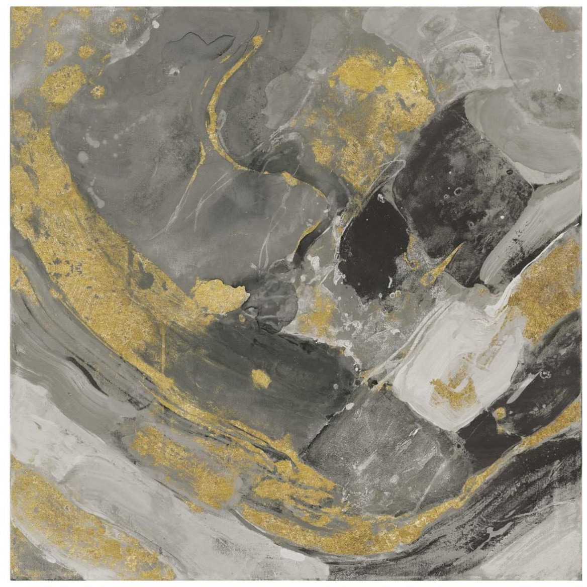 Arroyo Gold and Black -Paper Art-42&quotx42"