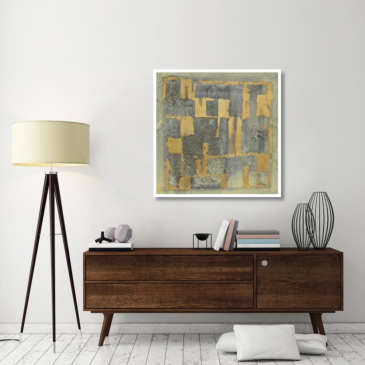 Gold Tapestry IV -Paper Art-42&quotx42"