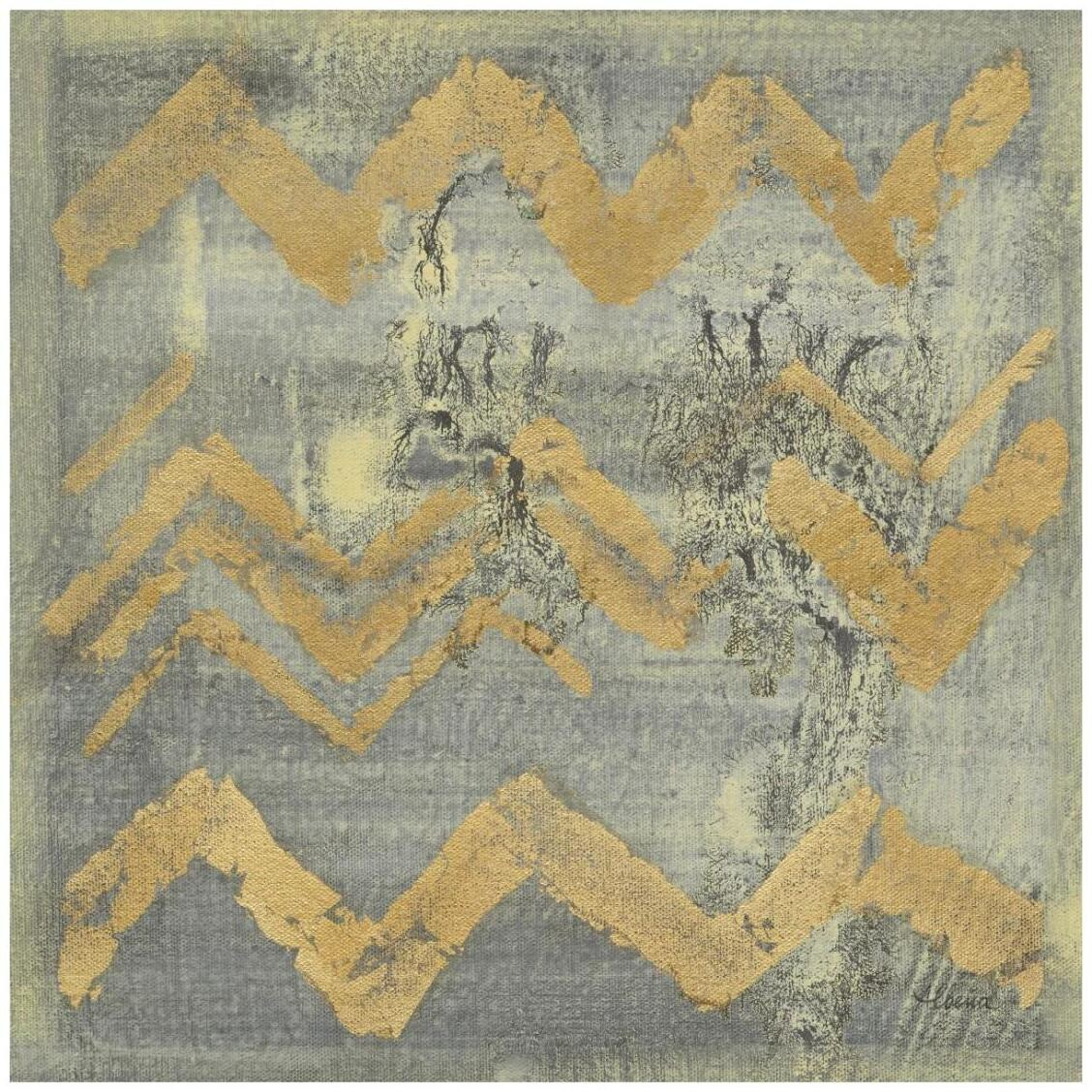 Gold Tapestry VI -Paper Art-26&quotx26"