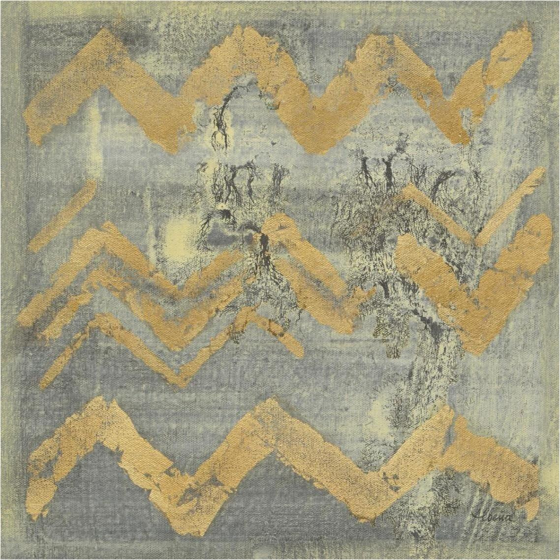 Gold Tapestry VI -Paper Art-38&quotx38"