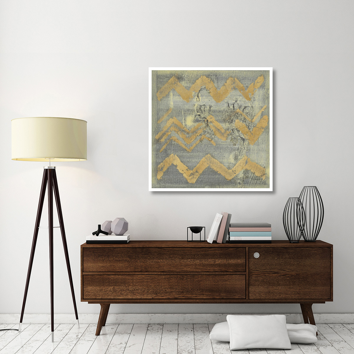 Gold Tapestry VI -Paper Art-42&quotx42"