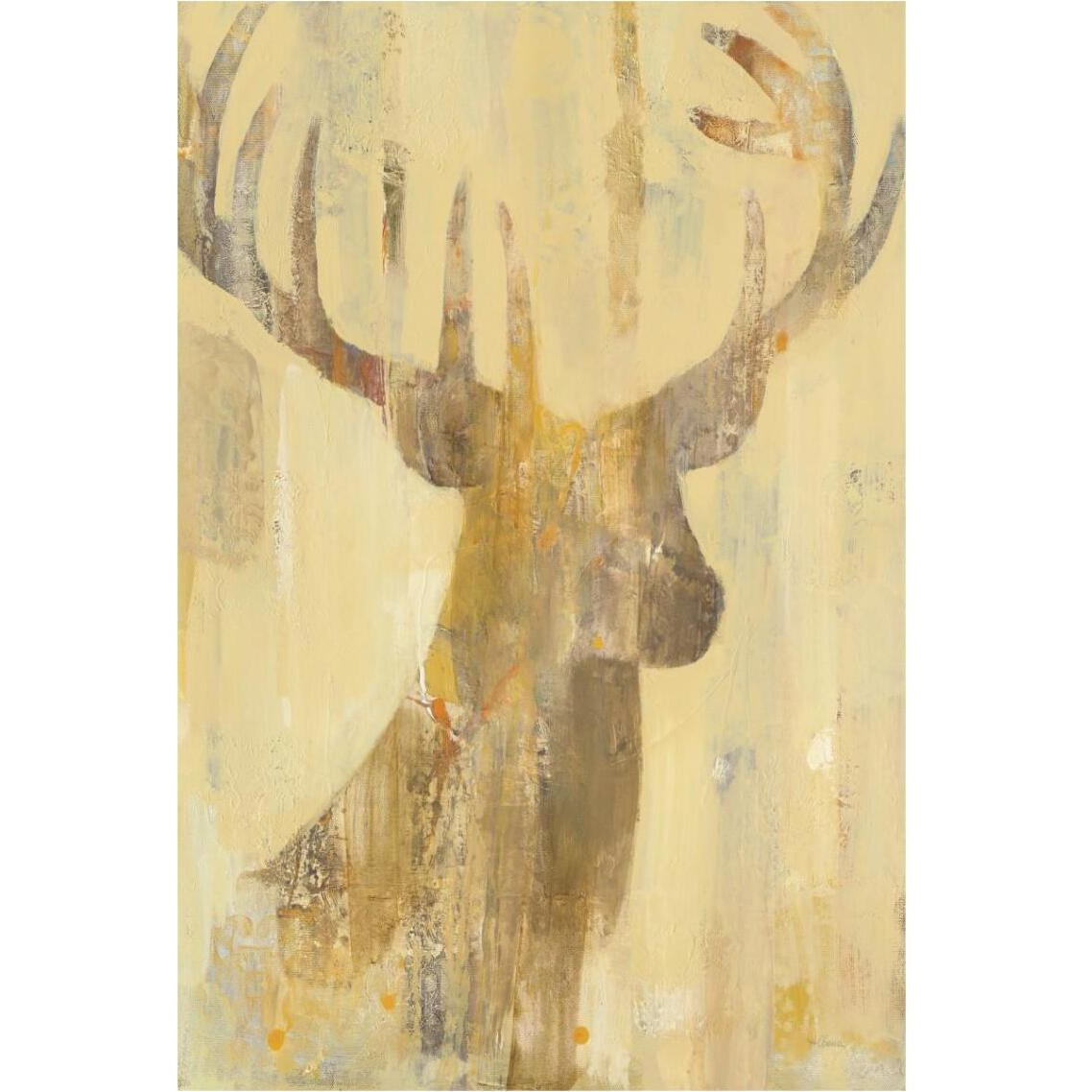 Golden Antlers I -Paper Art-26&quotx38"