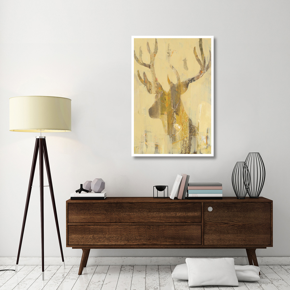 Golden Antlers II -Paper Art-34&quotx50"