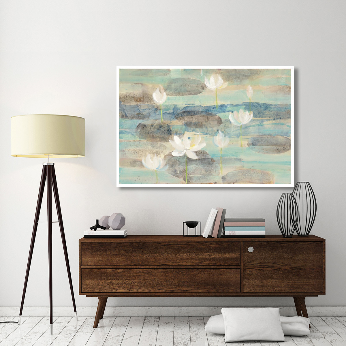 Water Lilies -Paper Art-62&quotx42"