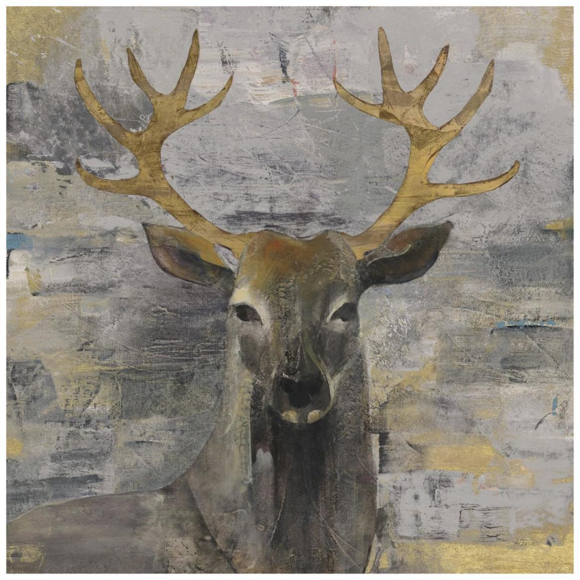 The Leader Gold Light Grey -Paper Art-42&quotx42"
