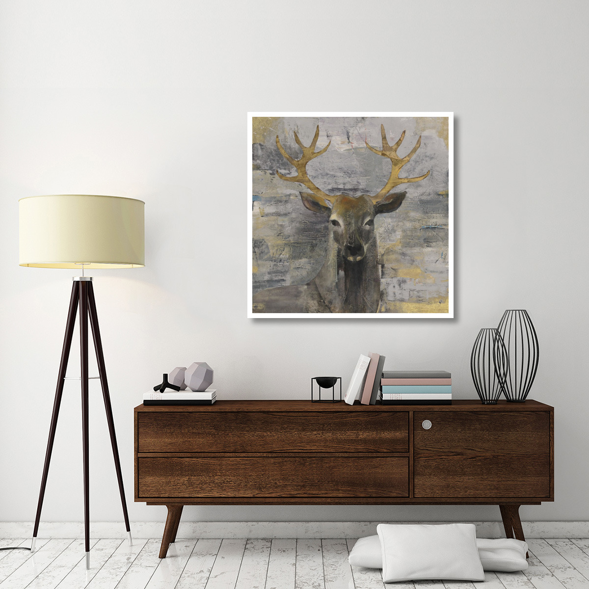 The Leader Gold Light Grey -Paper Art-42&quotx42"