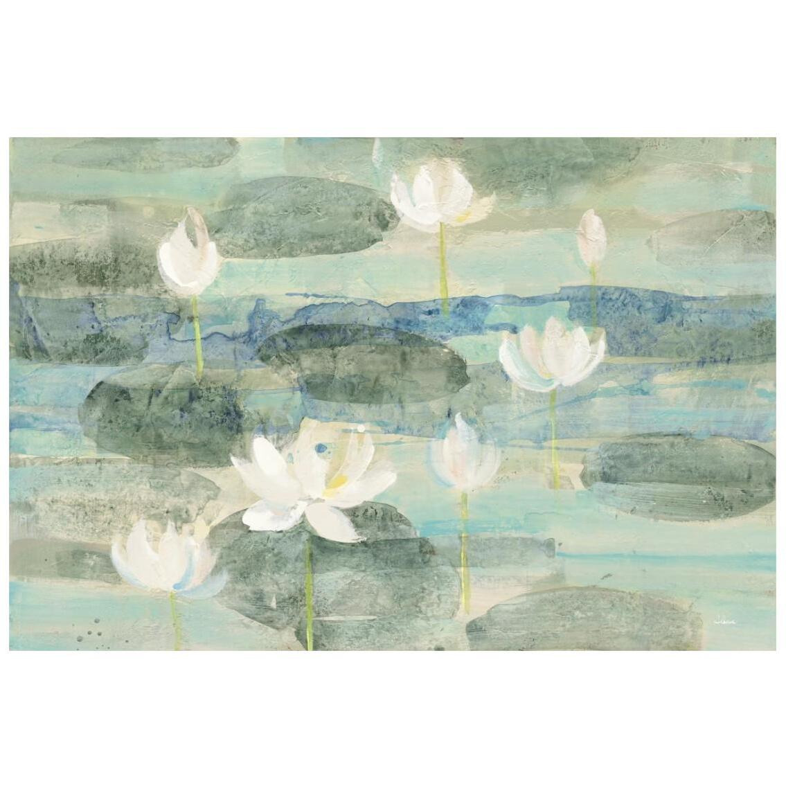 Water Lilies Bright -Paper Art-26&quotx18"