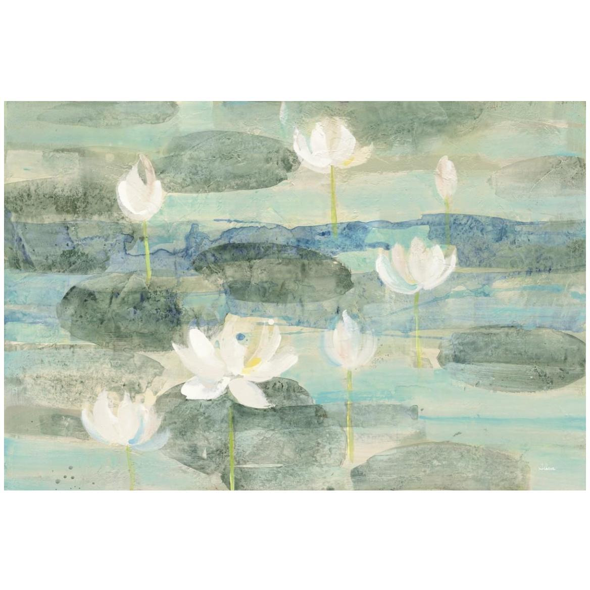 Water Lilies Bright -Paper Art-50&quotx34"