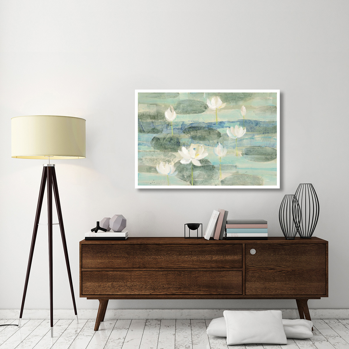 Water Lilies Bright -Paper Art-50&quotx34"