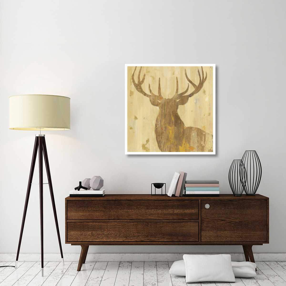 Golden Antlers III -Paper Art-38&quotx38"