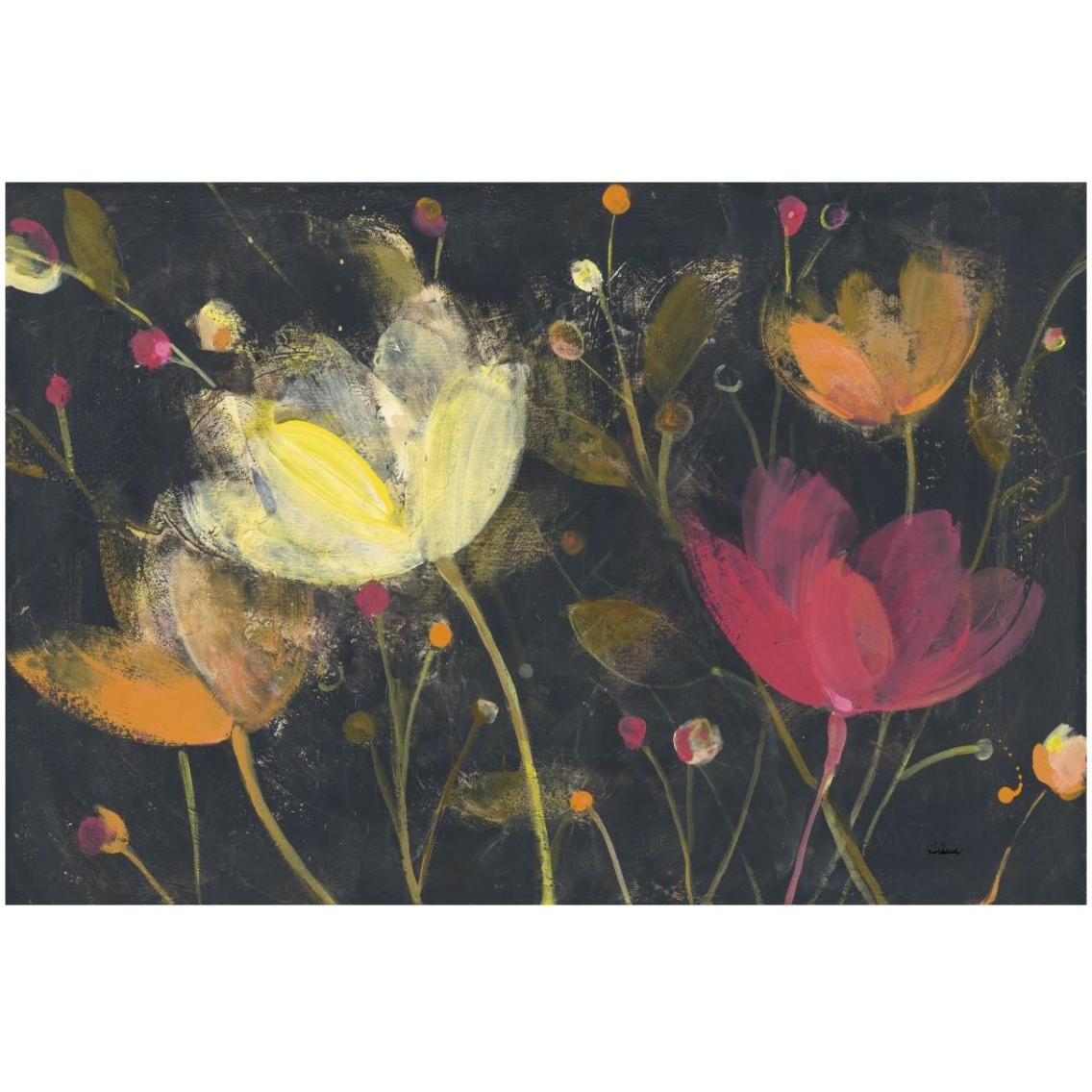 Moonlight Garden II -Paper Art-32&quotx22"