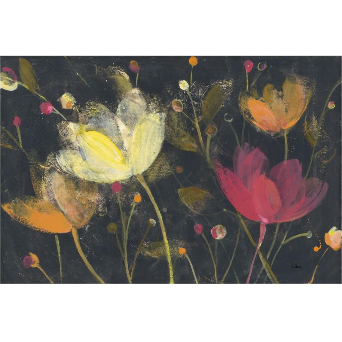Moonlight Garden II -Paper Art-38&quotx26"