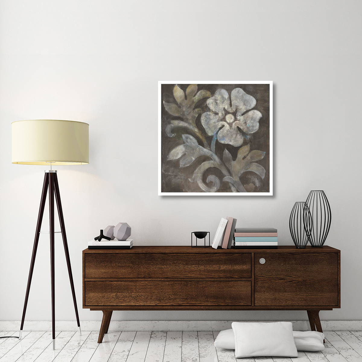 Fresco Floral I -Paper Art-38&quotx38"