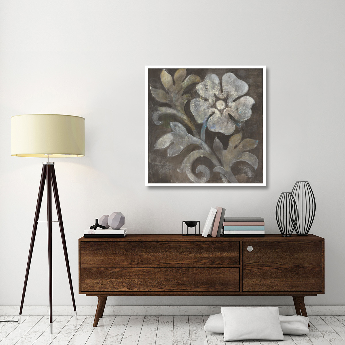 Fresco Floral I -Paper Art-42&quotx42"