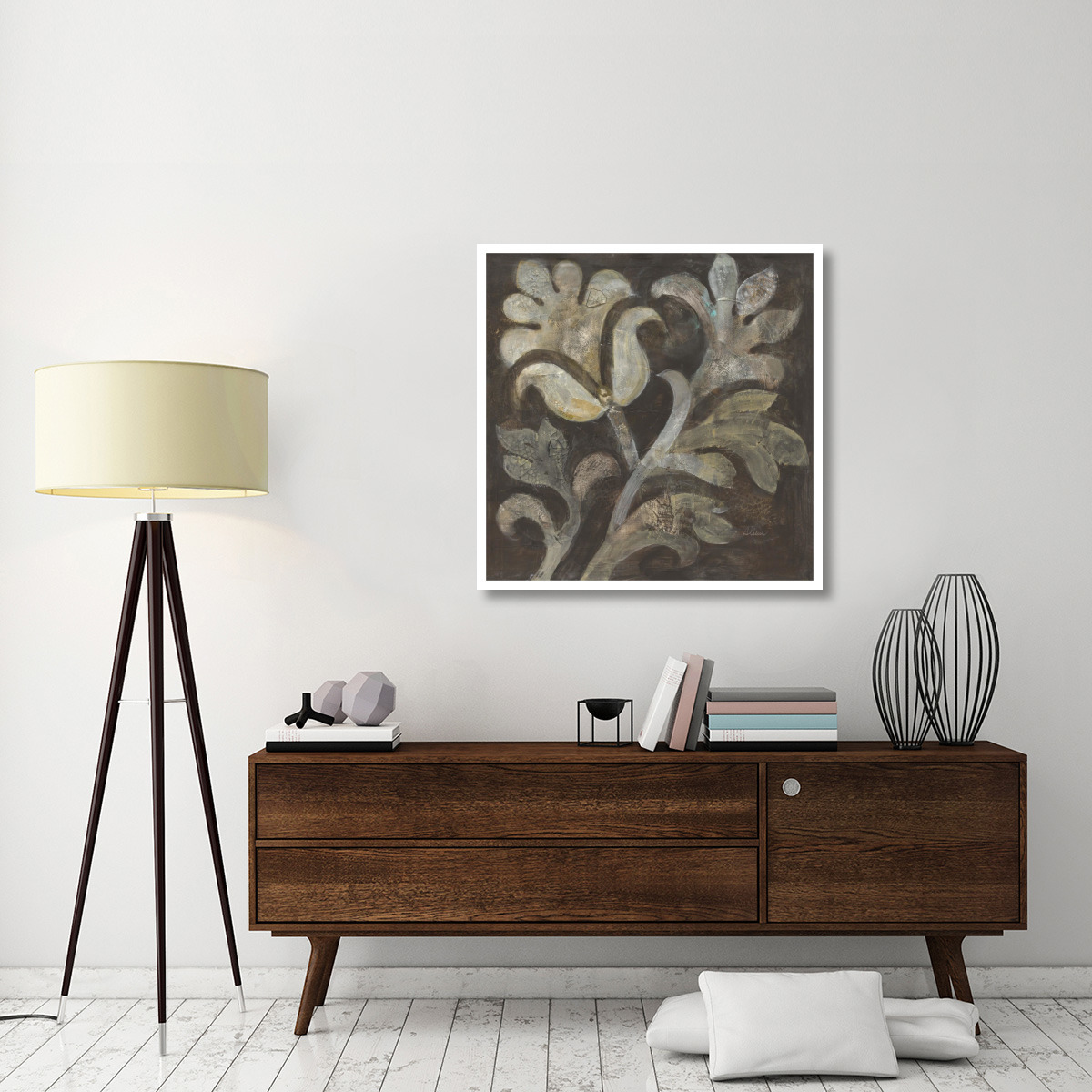 Fresco Floral II -Paper Art-38&quotx38"
